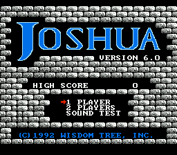 Joshua & the Battle of Jericho (Homebrew) — Title screen